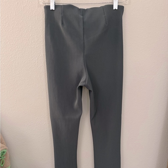 Zara green ribbed boot cut leggings - Picture 4 of 5